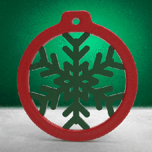 weihnachtskugel - ring Schneeflocke Kunst ball deco Dekoration diy gemacht flake ice cream Eis Schnee Weihnachten ornament fir tree Snowboarden xmas 3d print model - Mito3D