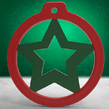 weihnachtskugel - ring star Kunst ball deco Dekoration diy gemacht Weihnachten ornament fir tree Snowboarden Stern xmas 3d print model - Mito3D