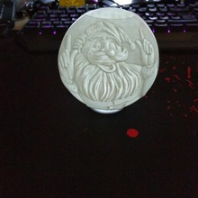 christmas bauble - santa claus art ball 3d print model - Mito3D