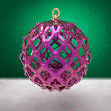 weihnachtskugel - treillis diamant Kunst ball deco Dekoration diamond diy gemacht mesh Grund Weihnachten ornament fir tree Gitterfenster xmas 3d print model - Mito3D