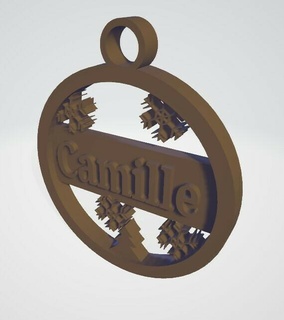 Weihnachten Flitter Name camille Kunst Noel Ball Santa claus Geschenk 2023 3d print model - Mito3D