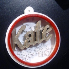 christmas bauble kate 3d print model - Mito3D