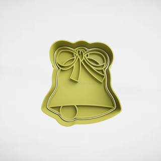 christmas bell cookie cutter cutters stl molds merry 3d print model - Mito3D