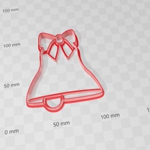 christmas bell cookies cutter home jannie 3d print model - Mito3D