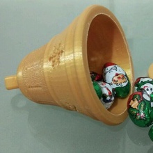 campana di natale ornamento vano segreto casa candy bowl titolari decorazione decorazioni ornamenti 3d print model - Mito3D