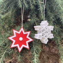 Natale scatola gadget regalo arte stella fiocco neve poli 3d print model - Mito3D