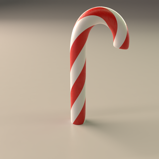 Noël bonbons canne gai 3d print model - Mito3D