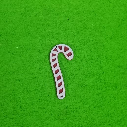 christmas cane art 3D print model - Mito3D