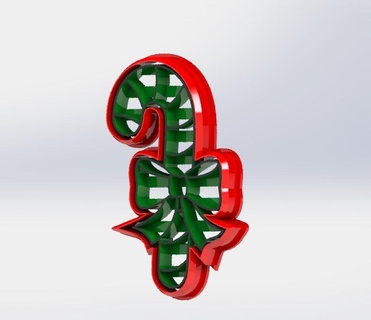 Noel baston çeşitli baton kesici kurabiye kitle hamur işleri çizim yürüme Çubuk 3d print model - Mito3D
