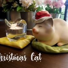 chat de noël la maison décorer cat les fêtes art jouet animal 3d print model - Mito3D