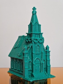 christmas church 3d print model - Mito3D