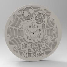 christmas clock art free people model beauty wall stl 3d decorative celebration nightmare 3d print model - Mito3D