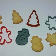 Natale biscotto taglierina 3d frese ornamento alberi cookiecutter biscotti francobollo cibo poli fiocco neve pupazzo zucchero natale 3d print model - Mito3D