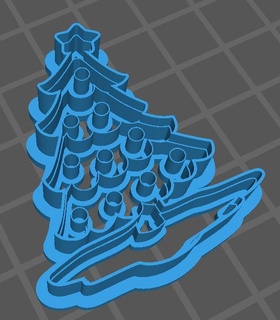 christmas cookie cutter christmas tree cutter christmas cookie cutter cutter tree christmas christmas cookie cutter  3d print model - Mito3D