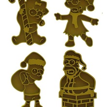 christmas cookie cutter simpsons pack maggie bart homer lisa marge 3d print model - Mito3D