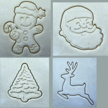 Noel kurabiye kesiciler 12 paketlemek oyuncak kesici Natale Paskalya cüce Baba madde Klaus geyik erkek kova ren geyiği kar 3d print model - Mito3D