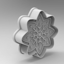 christmas cookie cutters stamp - shape 2 cutter cookies biscuit mold plunger 3d print model - Mito3D