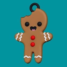 christmas cookie gingerbread man cookies ornament tree-friendly light bulb happy fun 3d print model - Mito3D