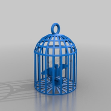 christmas deco angel toilet birdcaged art sculptures 3d print model - Mito3D