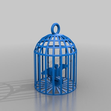 la navidad deco ángel aseo birdcaged art las esculturas 3d print model - Mito3D