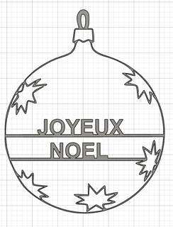 Noël décoration Accueil maison Balle noel joyeux 3d print model - Mito3D