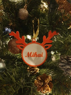 christmas decoration mihai Home gift personalized reindeer tree toy 3d print model - Mito3D