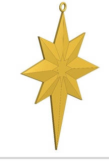 Navidad decoración estrella adornos árbol sapin l albero di natale 3d print model - Mito3D
