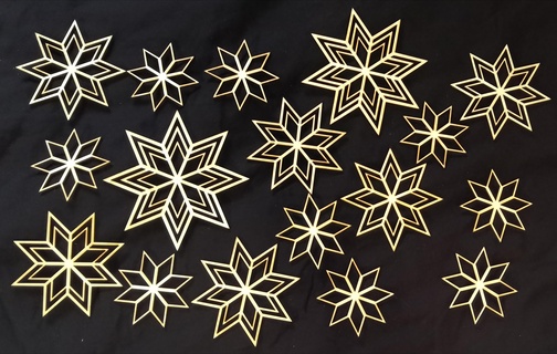 Navidad decoración estrellas estrella cristal árbol mural Arte navidadxcultos cielo noche tipo pequeña bricolaje diy cuna percha 3d print model - Mito3D