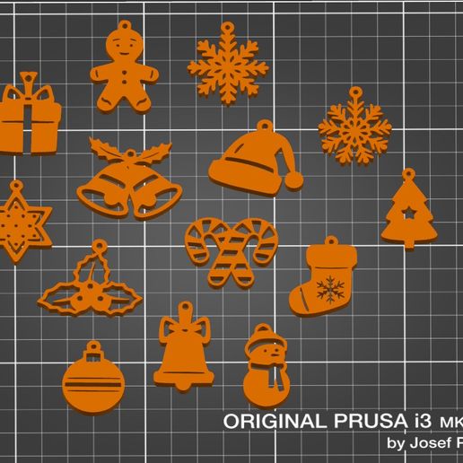 christmas decorations 3D print model - Mito3D