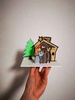 Natale decorazioni Betlemme Giuseppe maria Gesù casa betlem bambino Bambino marie josef decorazione 2d 3d print model - Mito3D