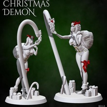 christmas demon game tabletop collectable woman elf santa presents candycane holiday evil mistletoe demonic satan pinup sexy cute 3d print model - Mito3D