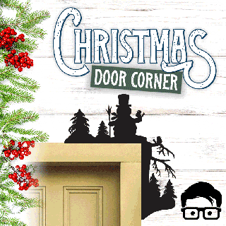 Natal porta canto papai noel decoração decorativo casa parede inverno am media 3d print model - Mito3D