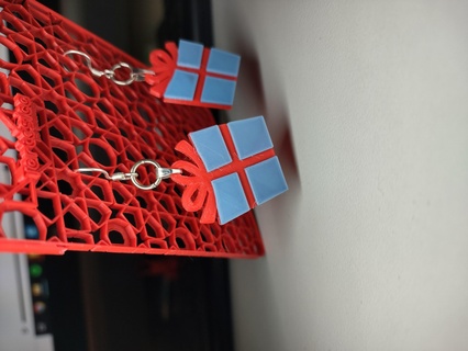 Natal brincos presente joalheria cores faça ligação pacote caixa 3d print model - Mito3D