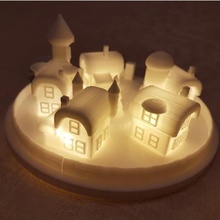 christmas elf cidade lâmpada a casa nsfw decoração 3d print model - Mito3D
