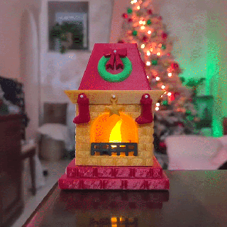 Weihnachten Kamin Zuhause Haus Santa Tee Licht 3d print model - Mito3D