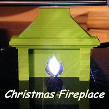 christmas fireplace home xmas hearth decoration table ornament holiday time new years eve 3d print model - Mito3D