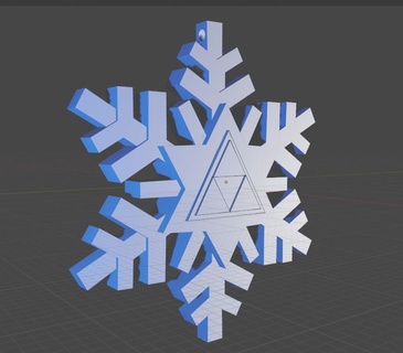 Natale fiocco leggenda zelda triforce neve 3d print model - Mito3D