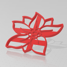 christmas flower federal star cookie cutter xmas 3d print model - Mito3D
