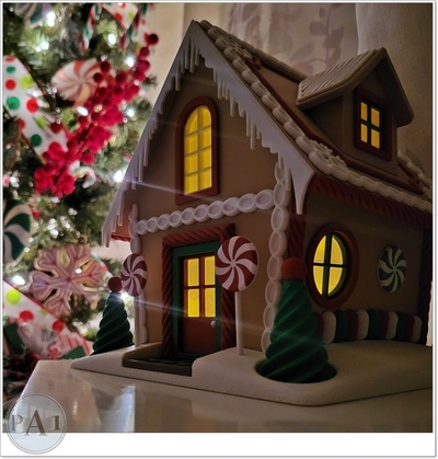 noël pain d'épice maison no soutiens village arbre cadeaux gamins joie vacances 3d print model - Mito3D