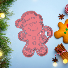 christmas gingerbread man cookie cutter gingy ginger shrek sharp cookies moulds stamps design fondant mass kitchen drawing bookmark stamp 3d print model - Mito3D