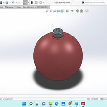 christmas glass ball 3d print model - Mito3D