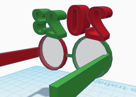 christmas glasses xmascults 3d print model - Mito3D