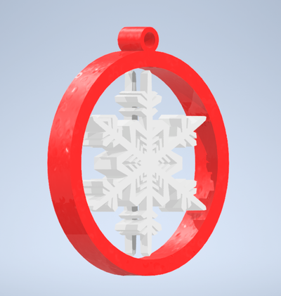 navidad globo hilado copo nieve 3d print model - Mito3D