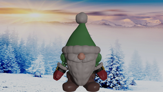 Noël gnome ornement vacances 3d print model - Mito3D