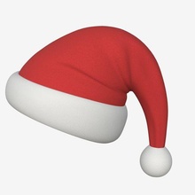 christmas hat 2022 fashion xmas stl printable classic red standard santa claus year newyear merry 3d print model - Mito3D