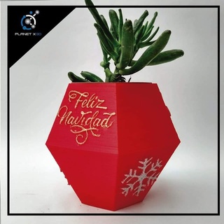 Navidad hexagonal matera Feliz Pascua Resurrección 3d print model - Mito3D