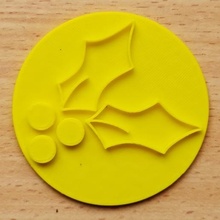 Noël houx embosseur biscuit coupeur 3d print model - Mito3D