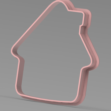 christmas house cookie cutter merry ginger 3d print model - Mito3D