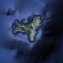 christmas island terrain topography 3d print model - Mito3D