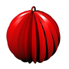 Natale zigrinato palla decorazione 3d print model - Mito3D
